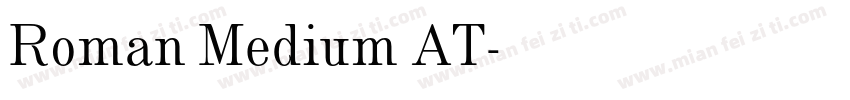 Roman Medium AT字体转换